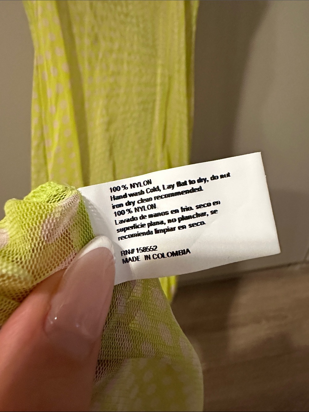 Frankies Bikini Dixie Mesh Vibrant Lime Sheer Slip Dress Size xs - Picture 10 of 10